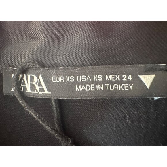 2/$30 ZARA Black XS Button-Up Collared Blouse Viscose - Picture 5 of 15
